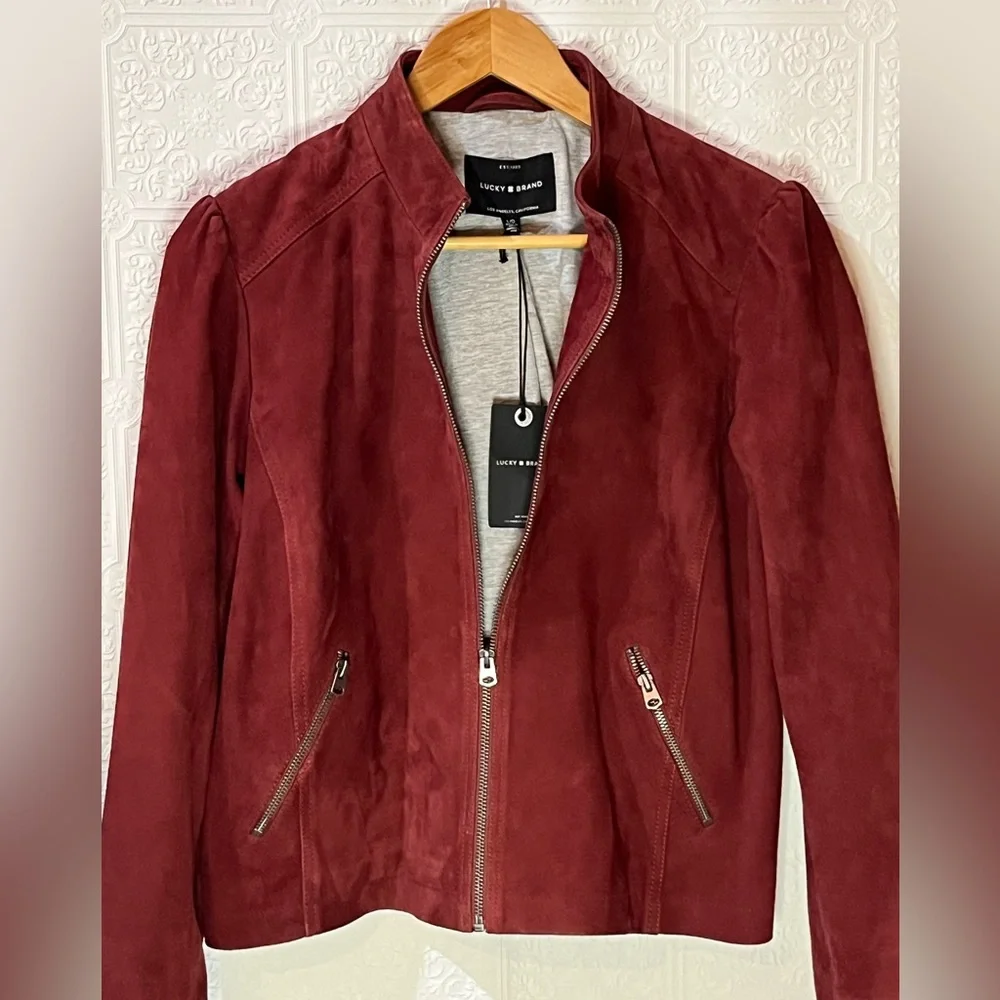 Red suede jacket - Picture 8 of 9